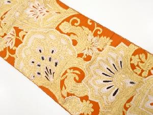 アンティーク　花更紗模様織り出し袋帯（材料）